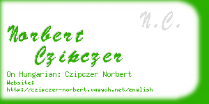 norbert czipczer business card
